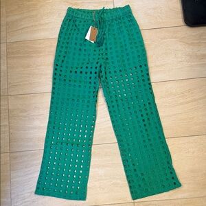 Surf Gypsy Womens Green Eyelet Pants